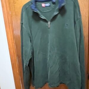 Chaps Olive Green Quarter-Zip Pullover